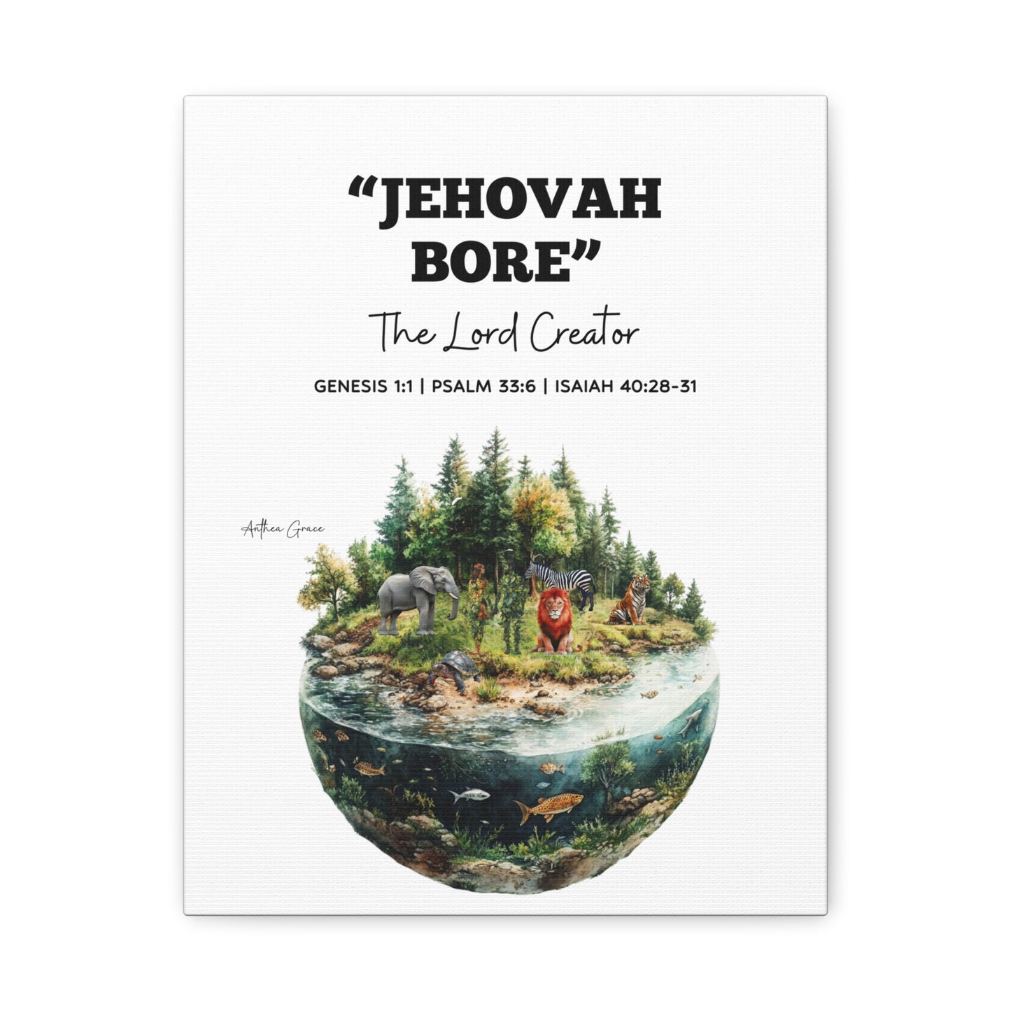 Jehovah Bore Wall Art Canvas