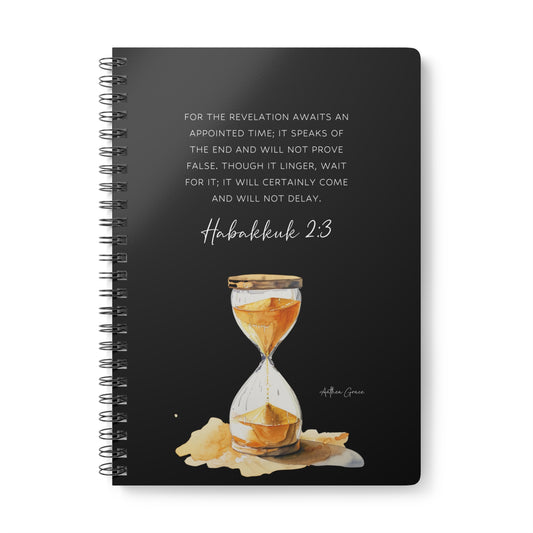 Habakkuk 2:3 Spiral A5 Notebook