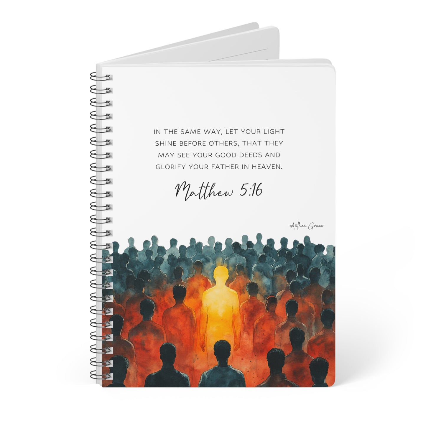 Matthew 5:16 Spiral A5 Notebook