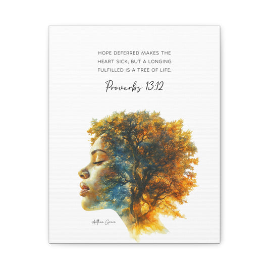 Proverbs 13:12 Wall Art Canvas
