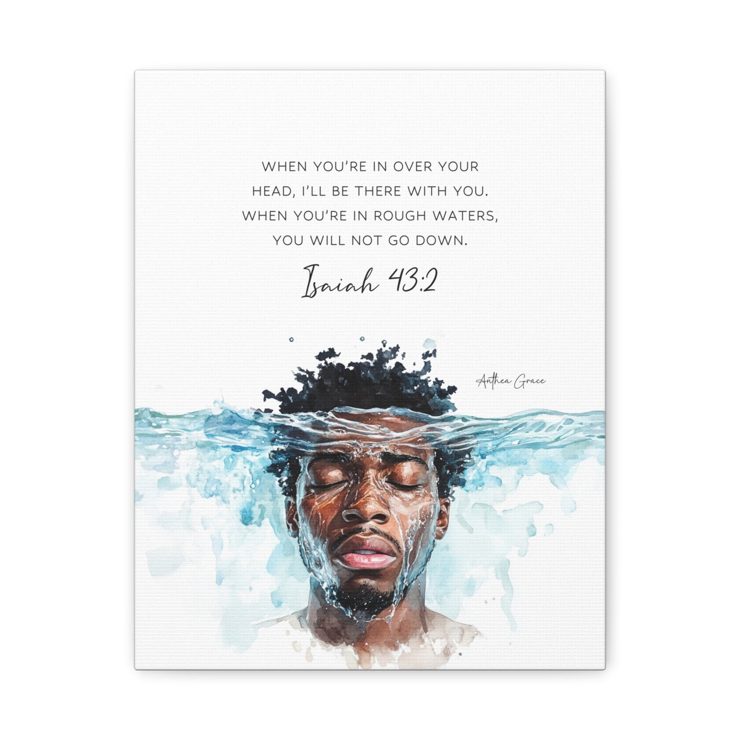 Isaiah 43:2 Wall Art Canvas