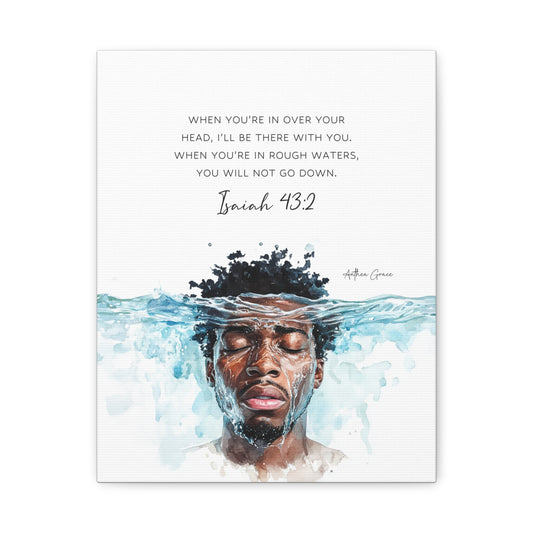 Isaiah 43:2 Wall Art Canvas