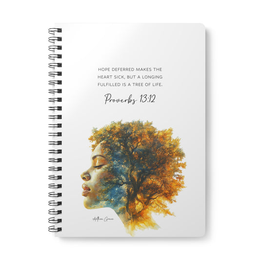 Proverbs 13:12 Spiral A5 Notebook