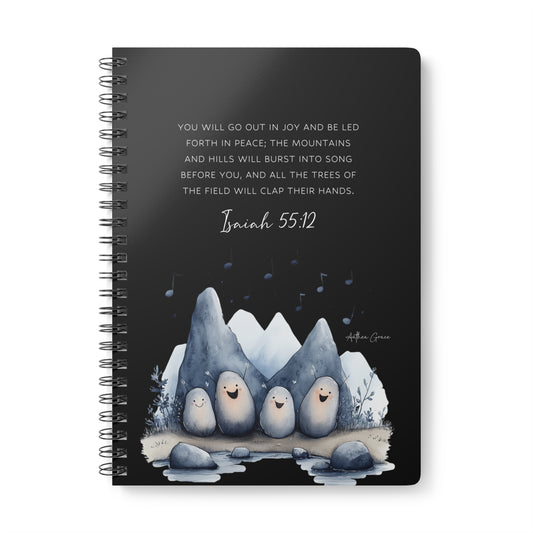 Isaiah 55:12 Spiral A5 Notebook