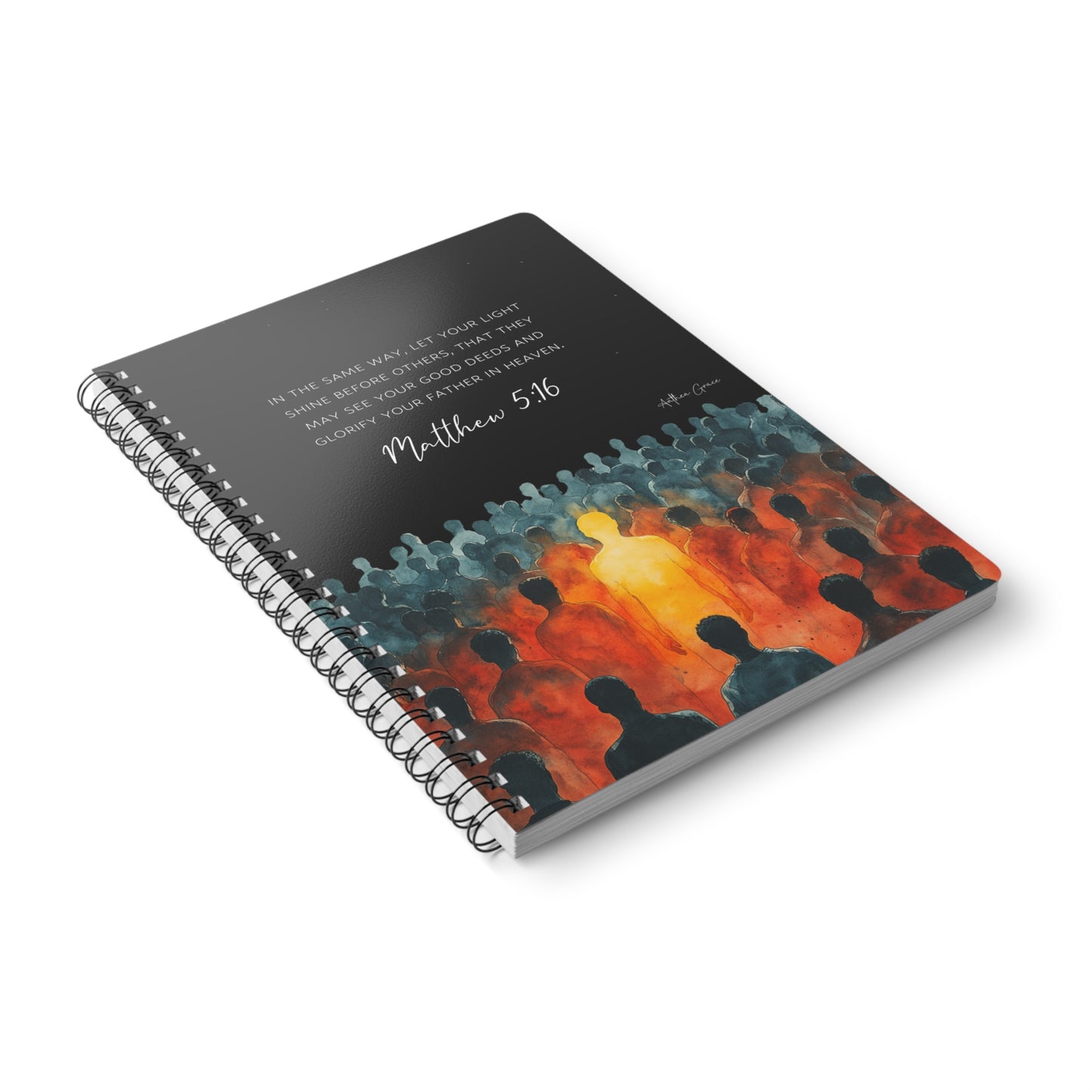 Matthew 5:16 Spiral A5 Notebook