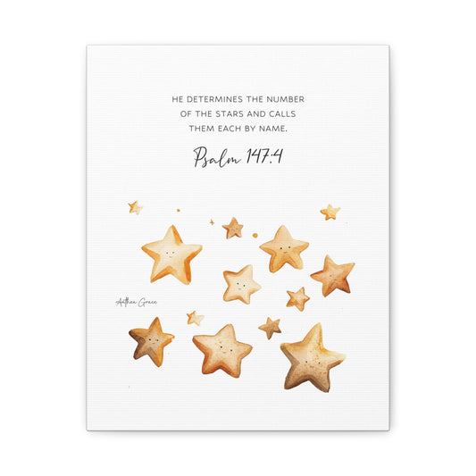 Psalm 147:4 Wall Art Canvas