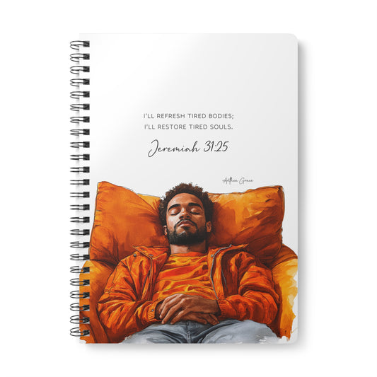 Jeremiah 31:25 Spiral A5 Notebook