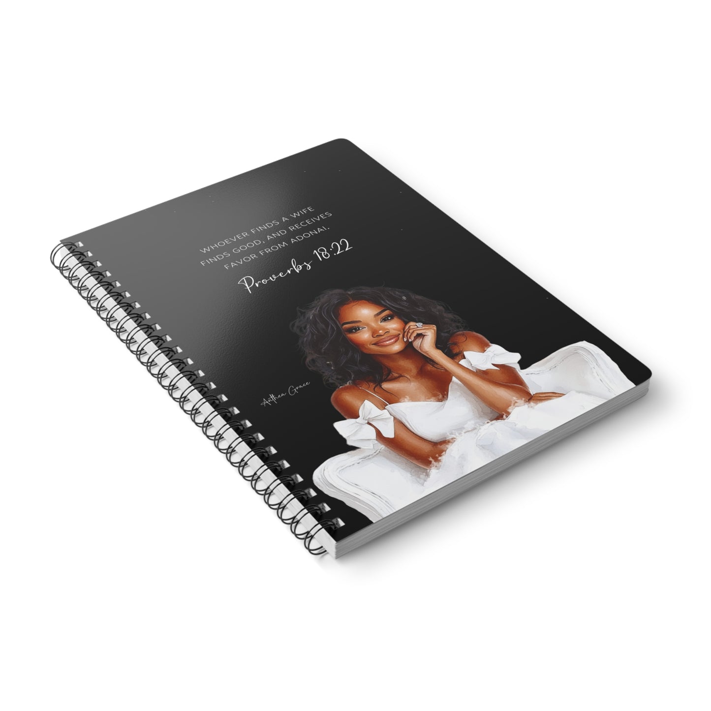 Proverbs 18:22 Spiral A5 Notebook