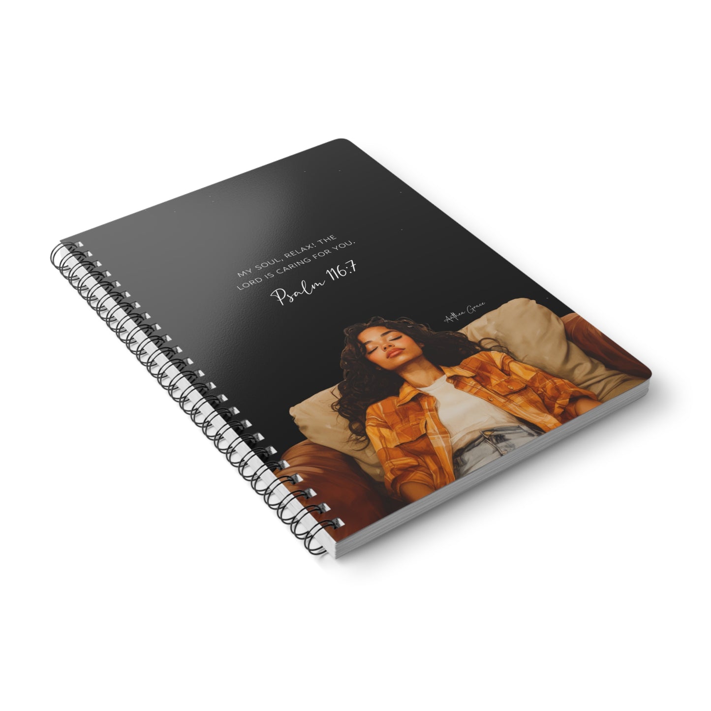 Psalm 116:7 Spiral A5 Notebook