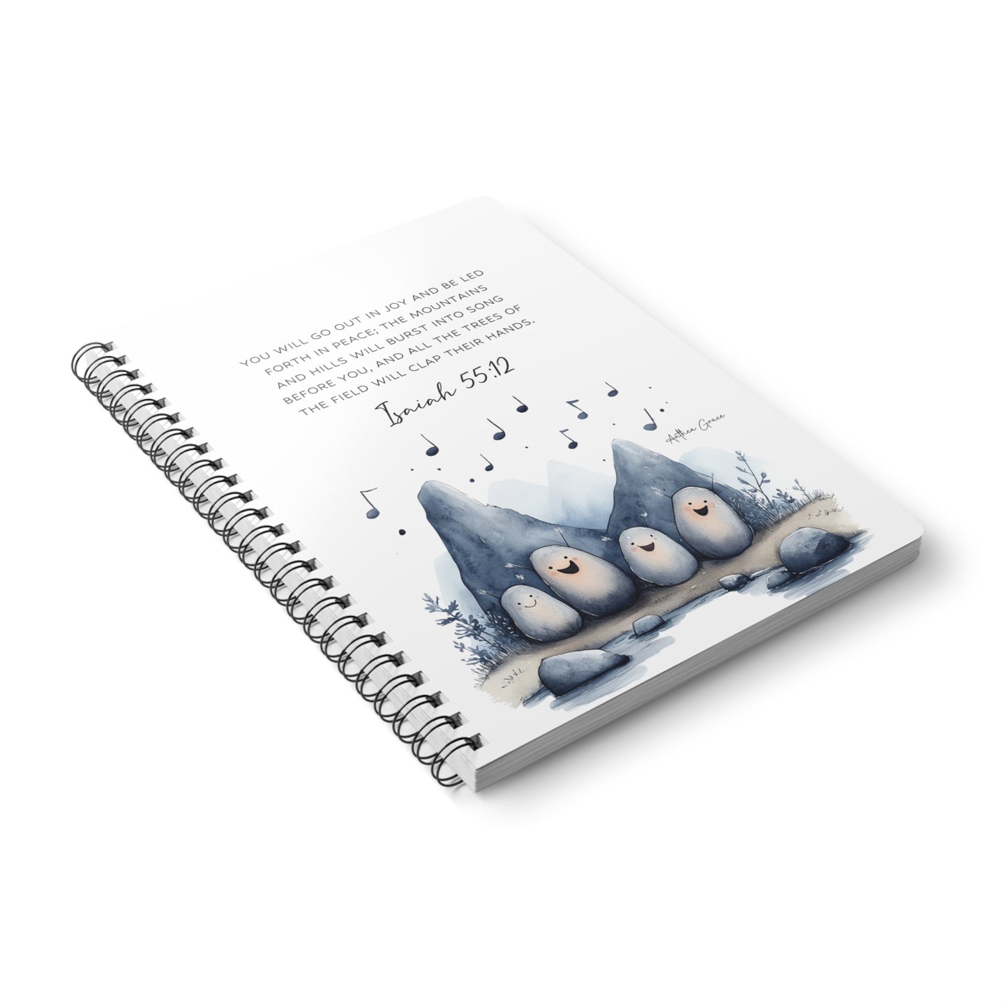 Isaiah 55:12 Spiral A5 Notebook