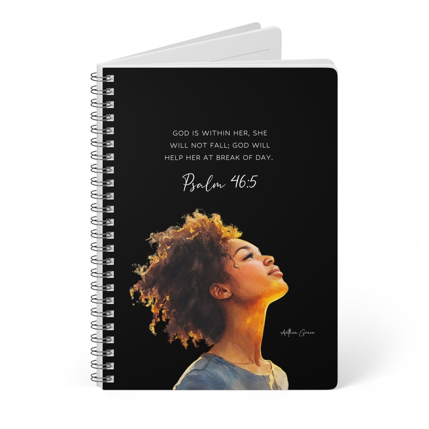 Psalm 46:5 Spiral A5 Notebook