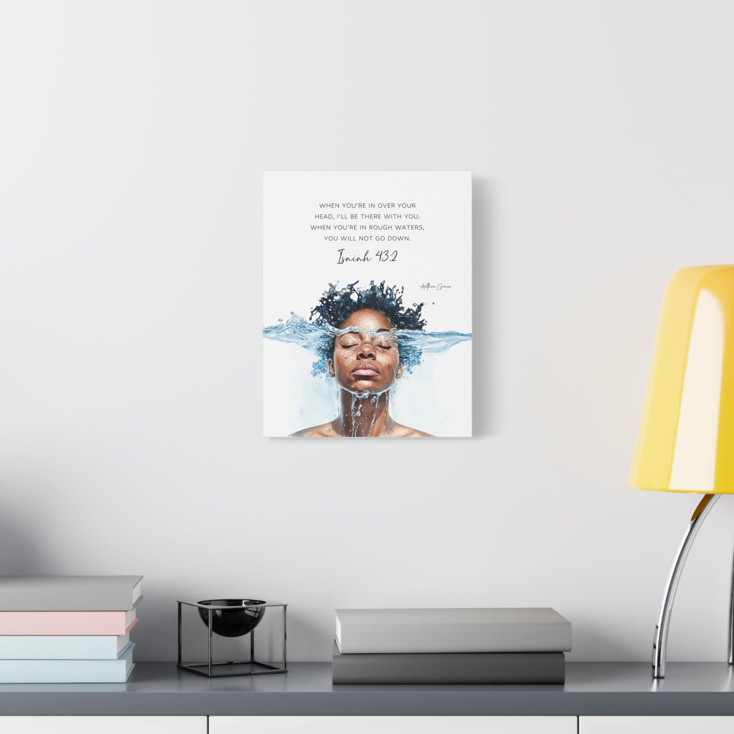 Isaiah 43:2 Wall Art Canvas
