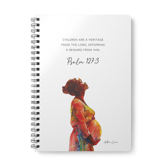 Psalm 127:3 Spiral A5 Notebook