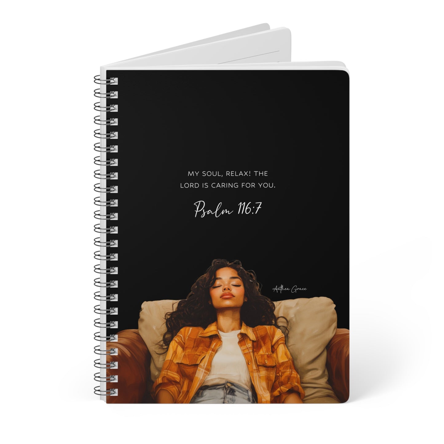 Psalm 116:7 Spiral A5 Notebook