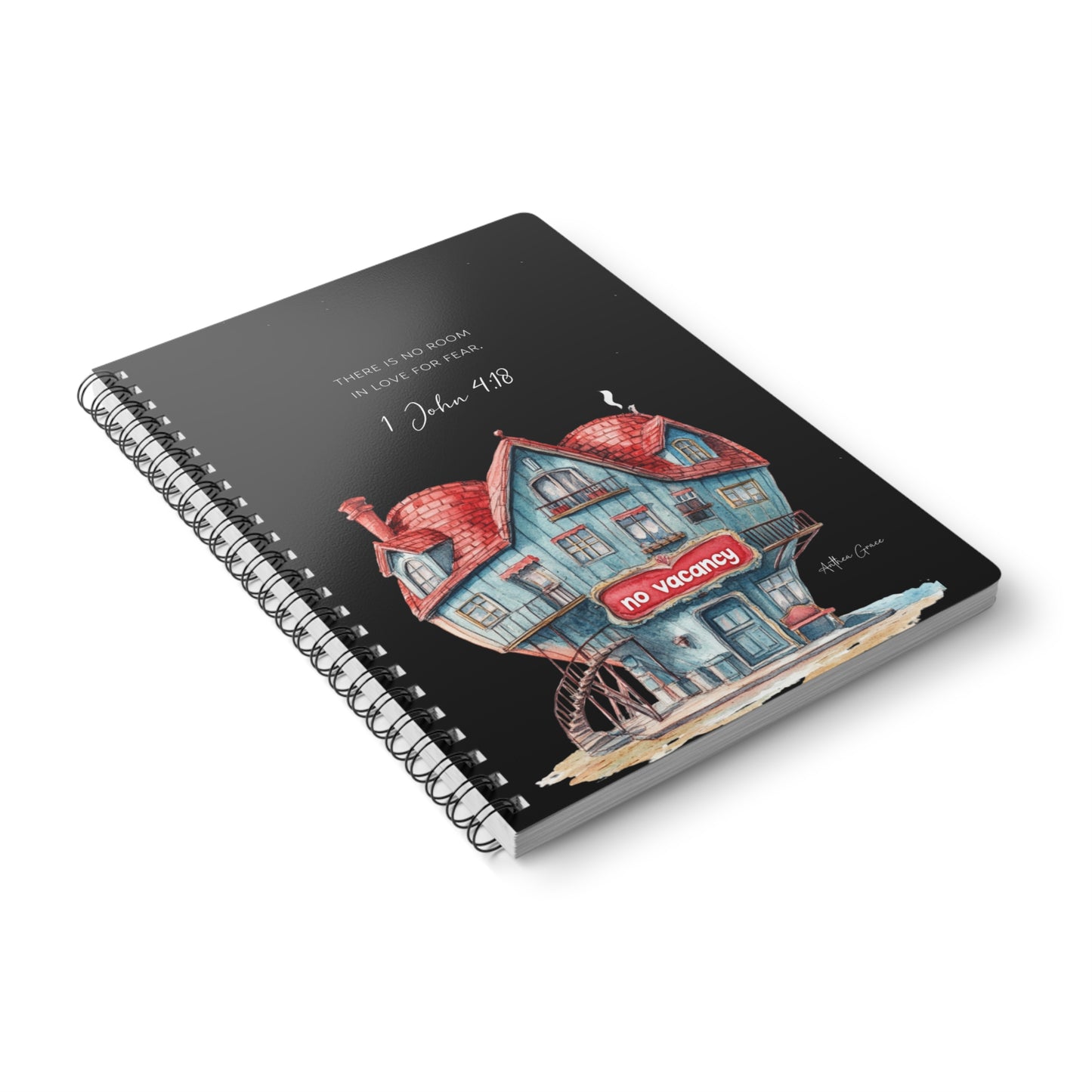 1 John 4:18 Spiral A5 Notebook