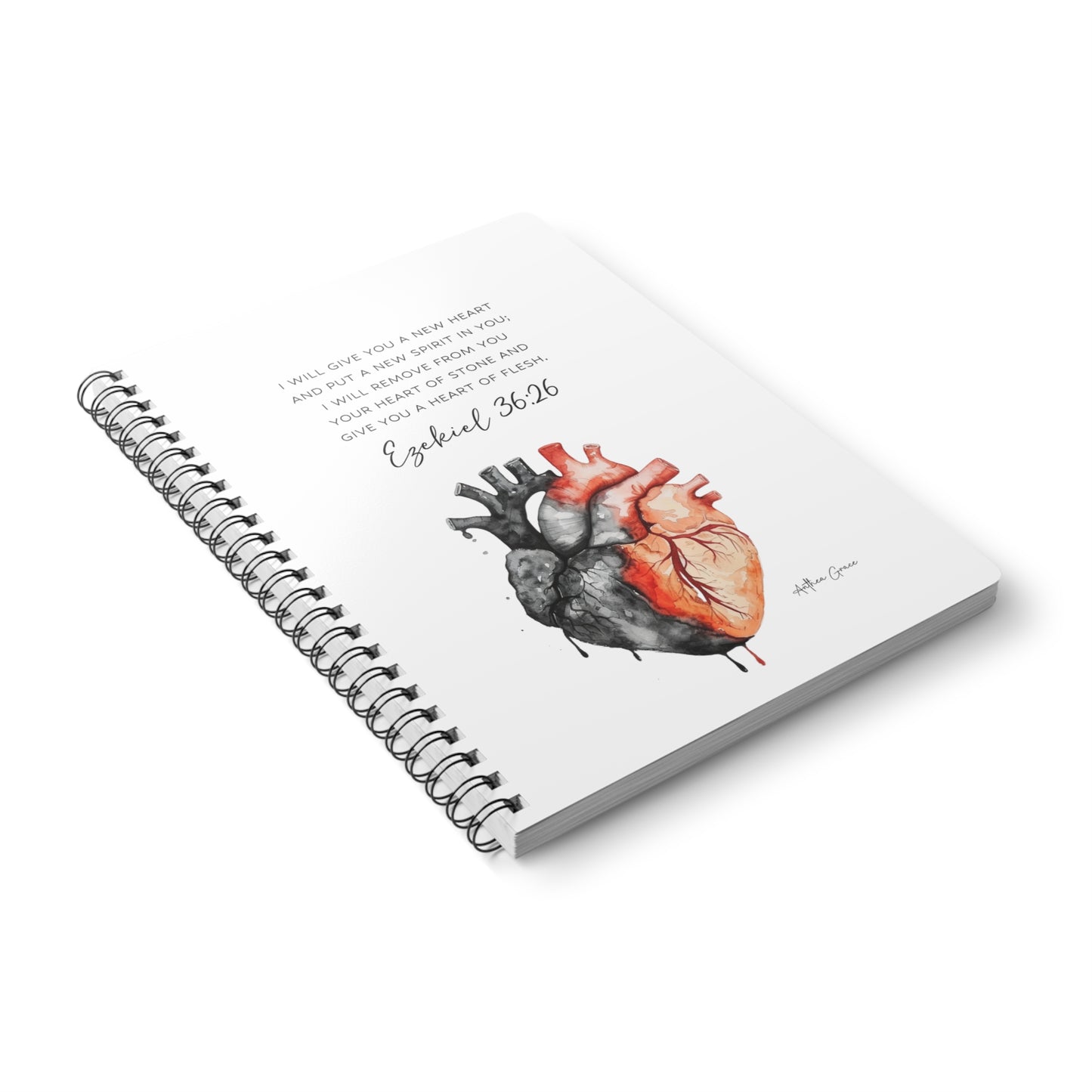 Ezekiel 36:26 Spiral A5 Notebook