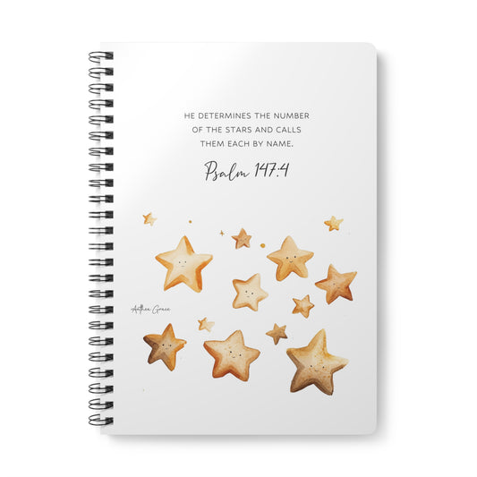 Psalm 147:4 Spiral A5 Notebook