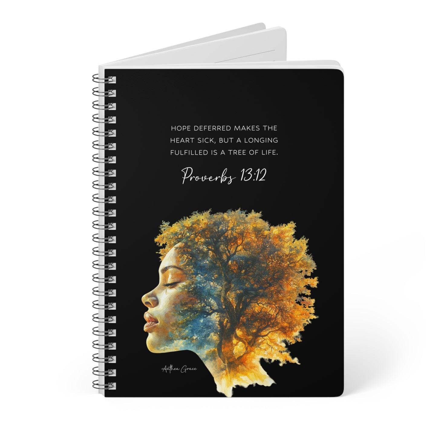 Proverbs 13:12 Spiral A5 Notebook