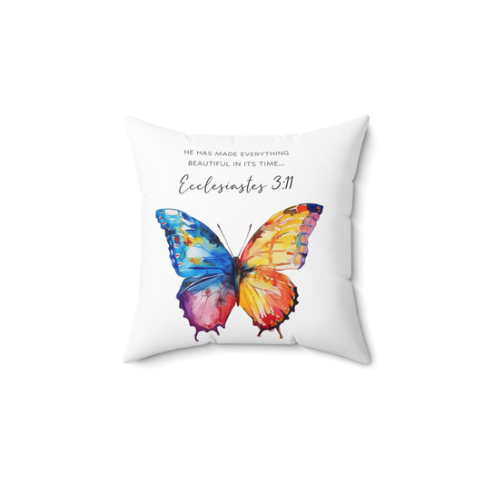Ecclesiastes 3:11 Cozy Decorative Pillow