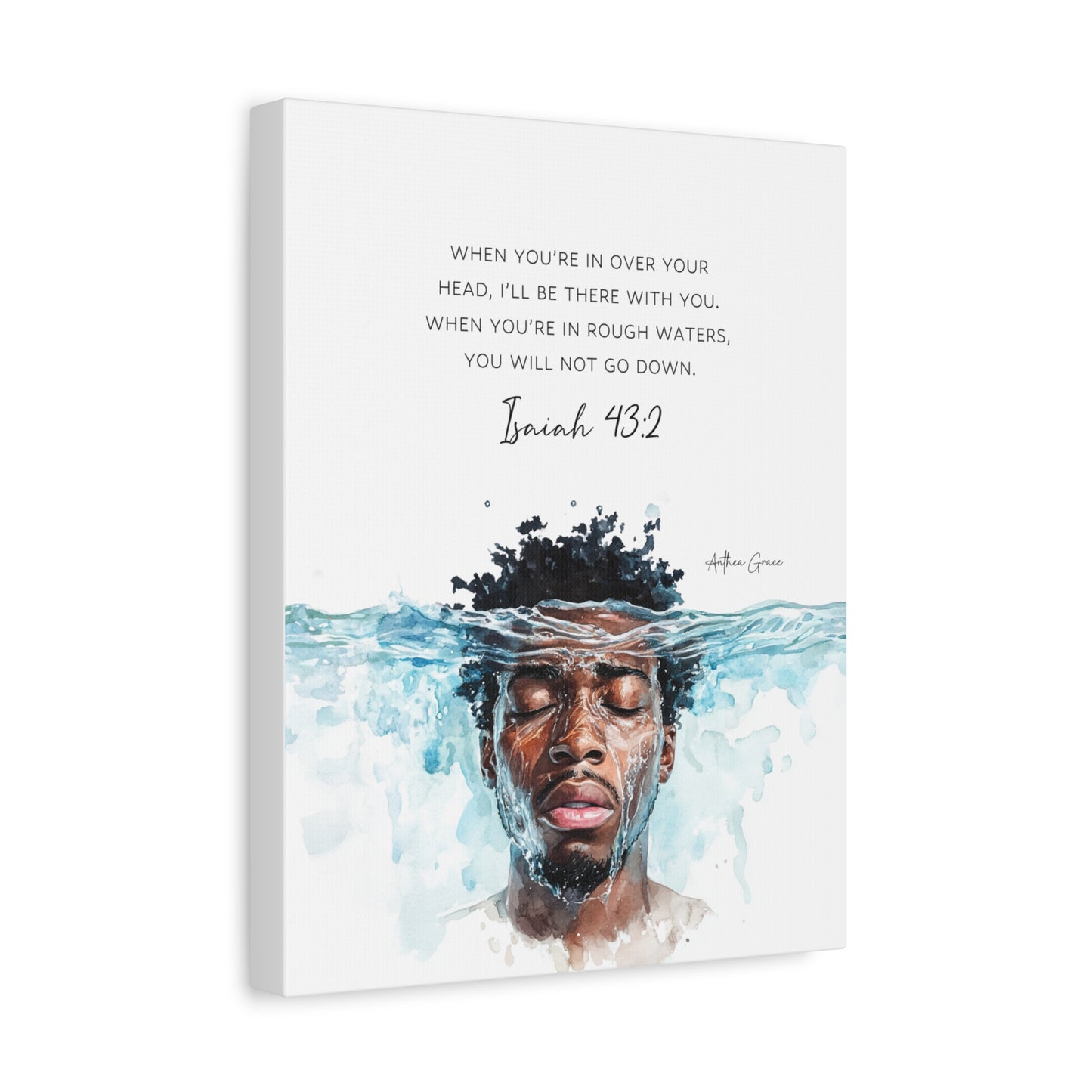 Isaiah 43:2 Wall Art Canvas