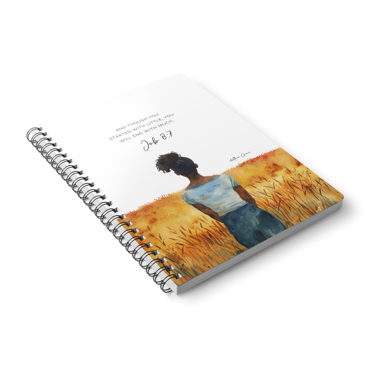 Job 8:7 Spiral A5 Notebook