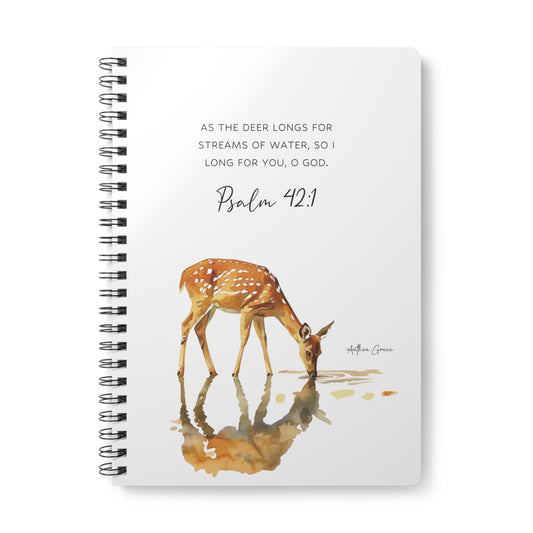 Psalm 42:1 Spiral A5 Notebook