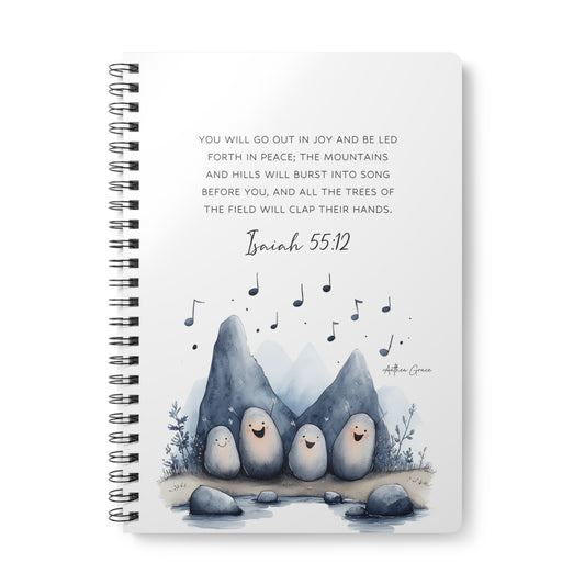 Isaiah 55:12 Spiral A5 Notebook
